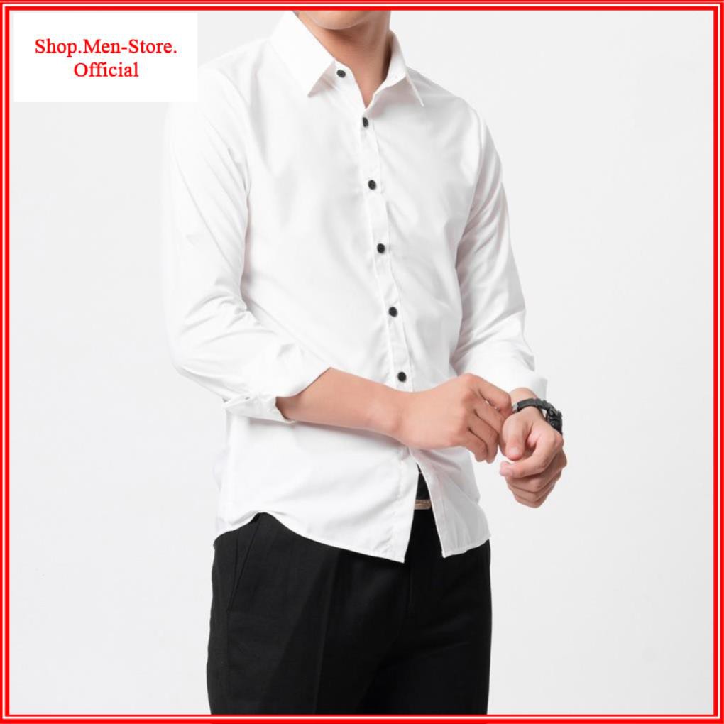 Áo Sơ Mi Nam Thời Trang Công Sở vải lụa nến chống Nhăn Cao Cấp