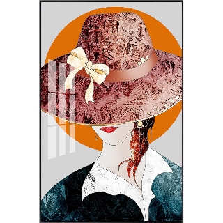 Tranh trang trí tiệm tóc spa beauty salon shop mỹ phẩm shop thời trang bóng kiếng pha lê Cô gái sành điệu BK_0019