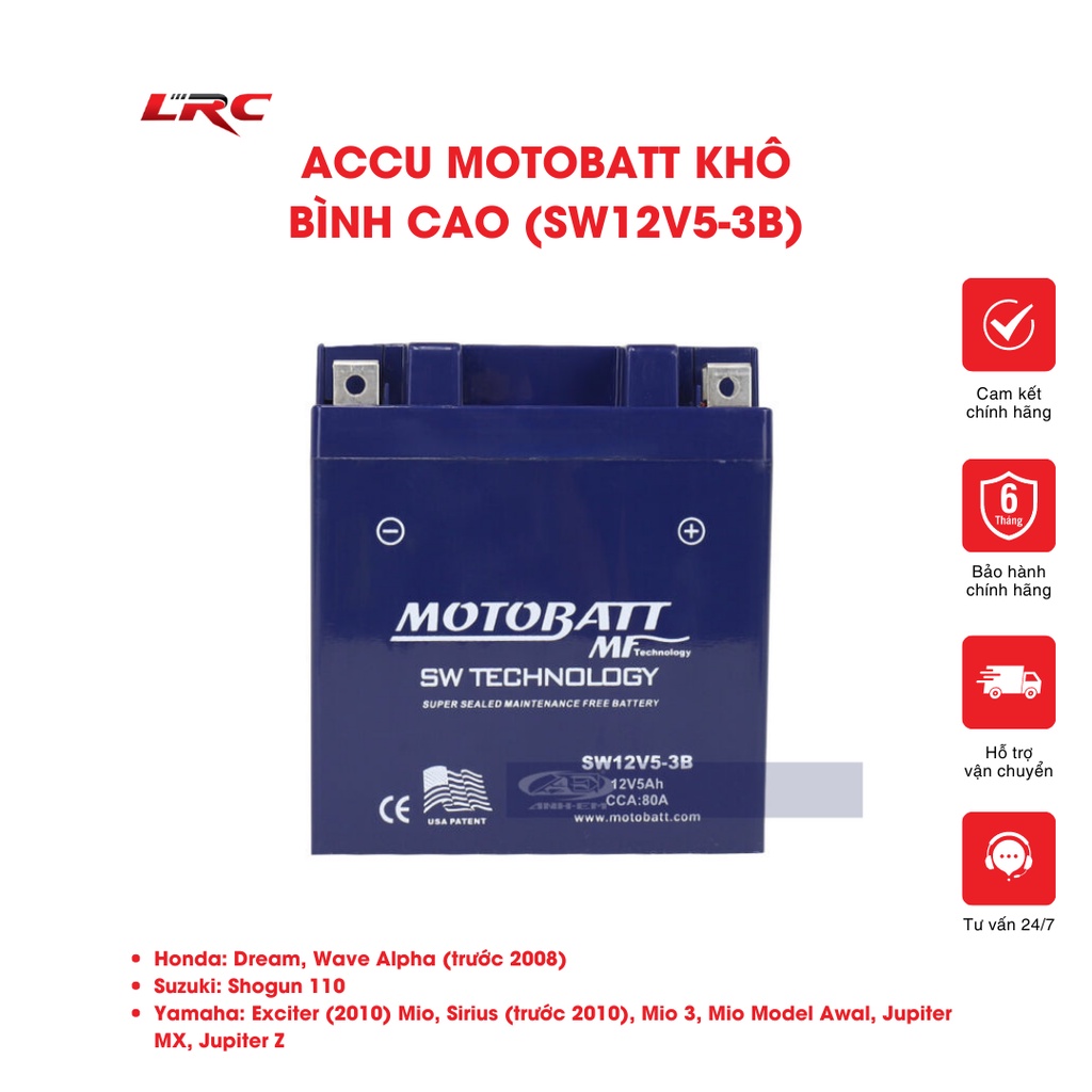 Bình Ắc Quy MOTOBATT Dành Cho Mọi Loại Xe