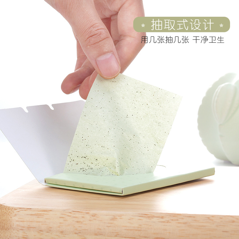 Set 100 Tờ Giấy Thấm Dầu Chăm Sóc Da Mặt Tiện Dụng