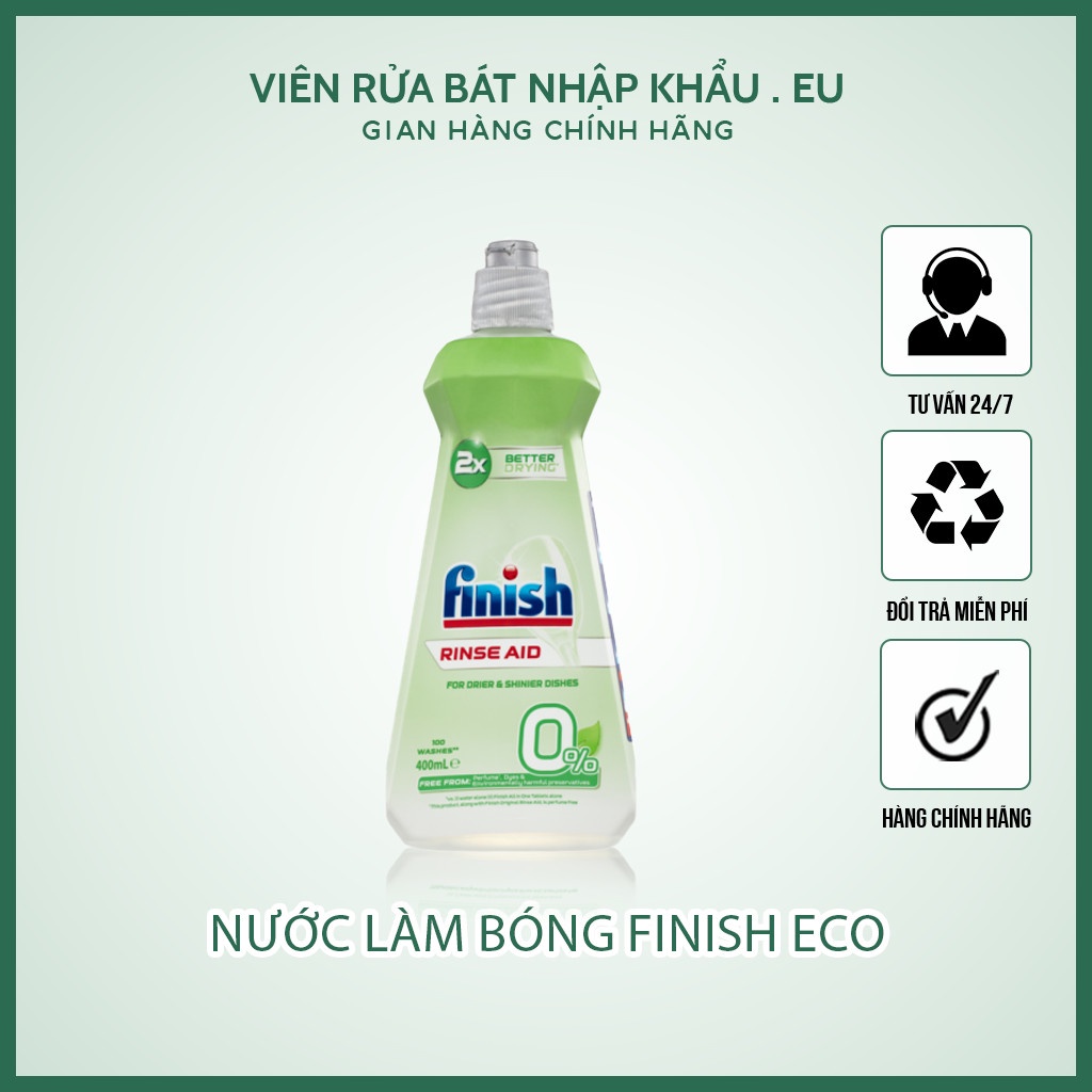 Nước làm bóng Finish Eco 0% 400ml