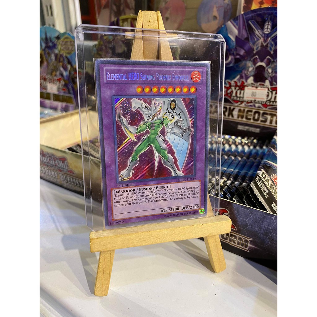Lá bài thẻ bài Yugioh Elemental HERO Shining Phoenix Enforcer – Secret Rare - Tặng bọc bài nhựa bảo quản