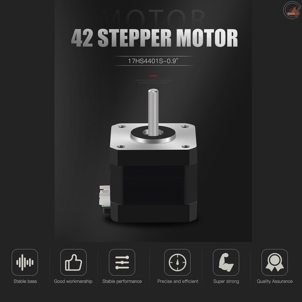 Aibecy 42 Stepper Motor 2 Phase 0.9 Degree Step Angle Low Noise 17HS4401S Stepping Motor with 1m Cable for CNC 3D Printer