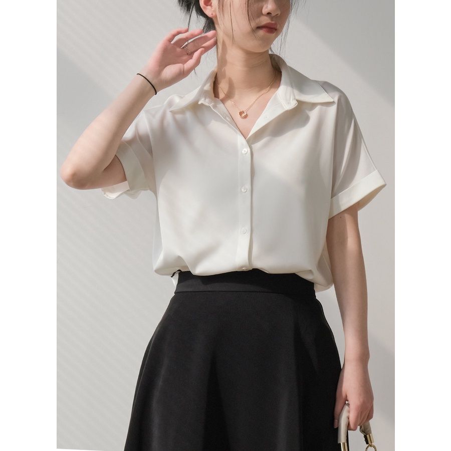 Áo Sơ Mi Mùa Hè Tay Ngắn Dáng Rộng Thiết Kế Kiểu Xếp Nếp Thời Trang Mùa Hè  Cho Nữ