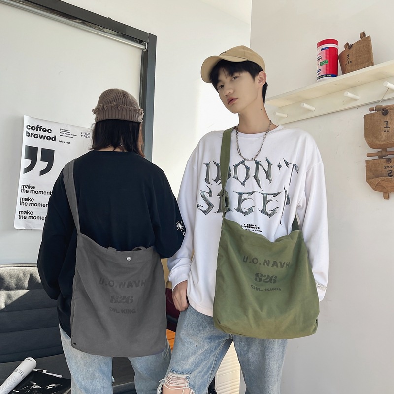 Túi Xách Canvas Cỡ Lớn Thời Trang Hàn Quốc Cho Nam