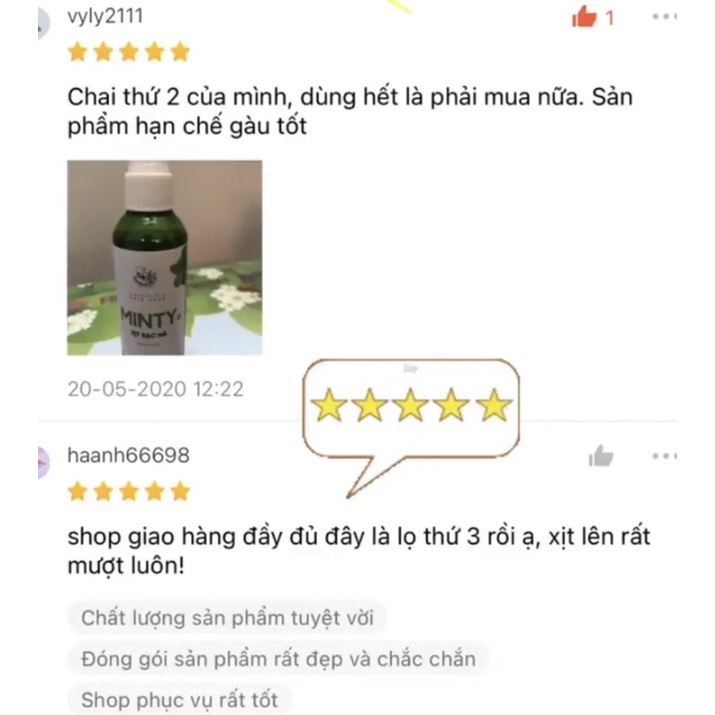 MINTY Hair Mist - Xịt Dưỡng Da Đầu Bạc Hà