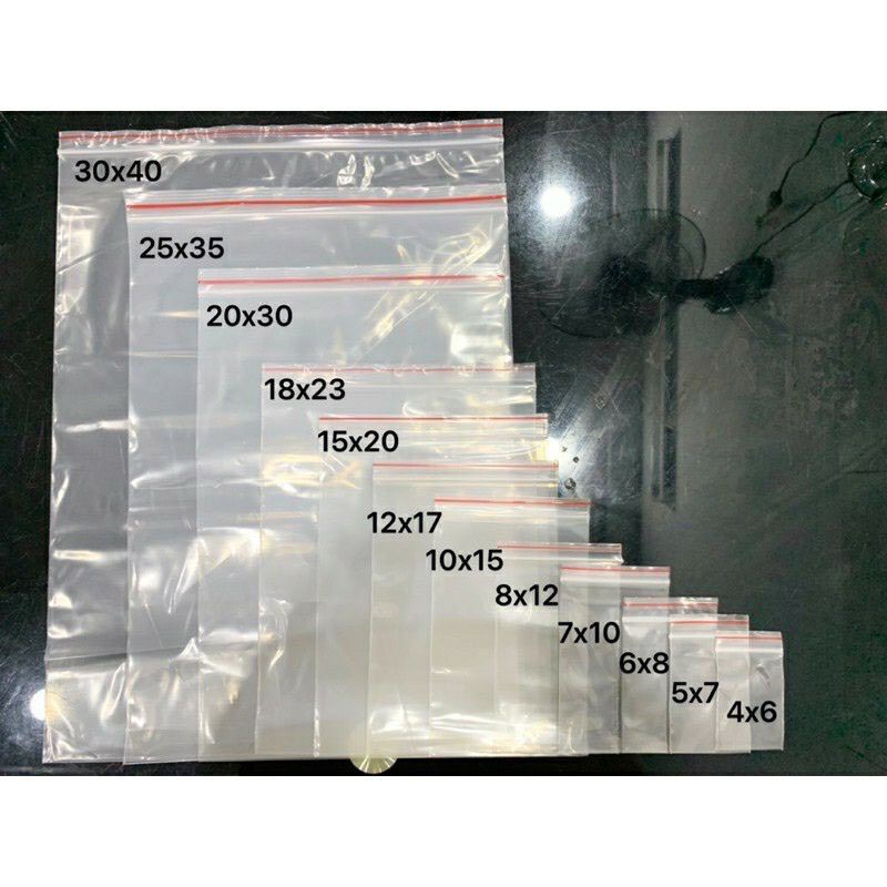 1Kg Túi Zipper Chỉ Đỏ (1Kg/Size)