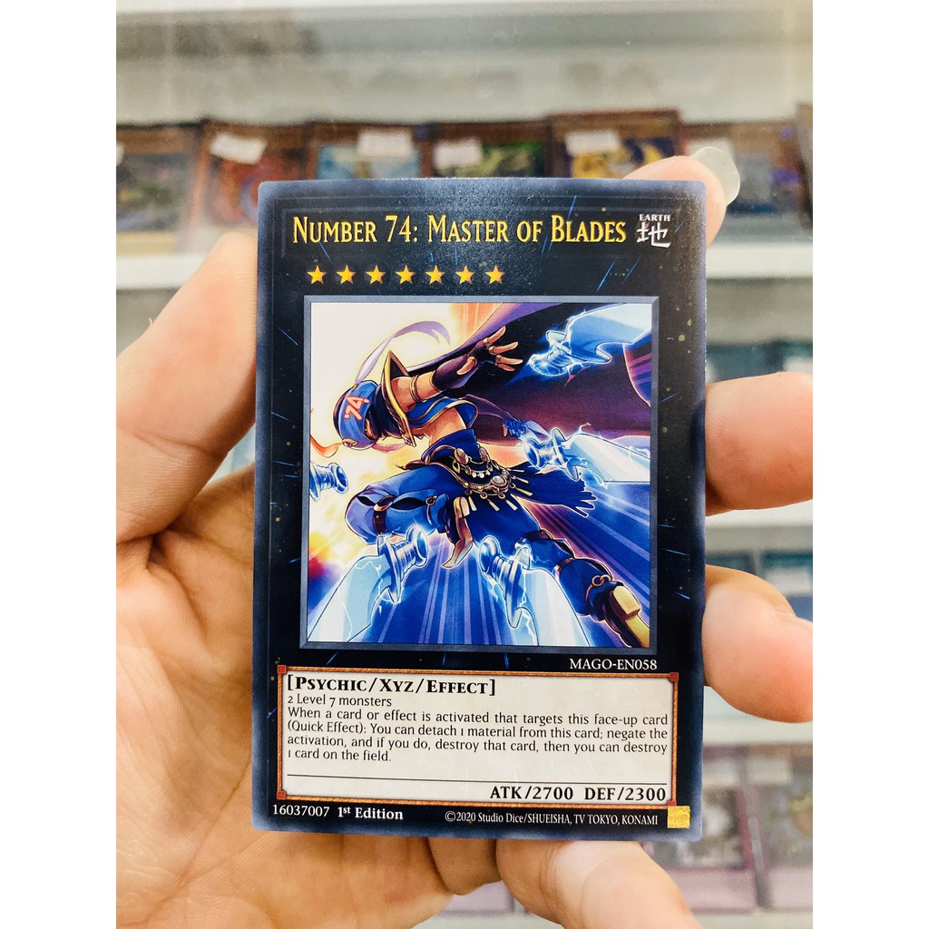 Thẻ Bài Lẻ YugiOh! Mã MAGO-EN058 - Number 74: Master of Blades - Gold-Letter Rare - 1st Edition