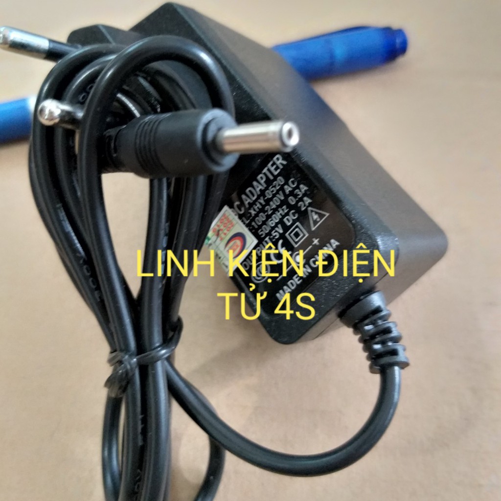 ADAPTER AC/DC: 5V - 2A, ĐẦU NHỎ ĐEN 3.5 MM