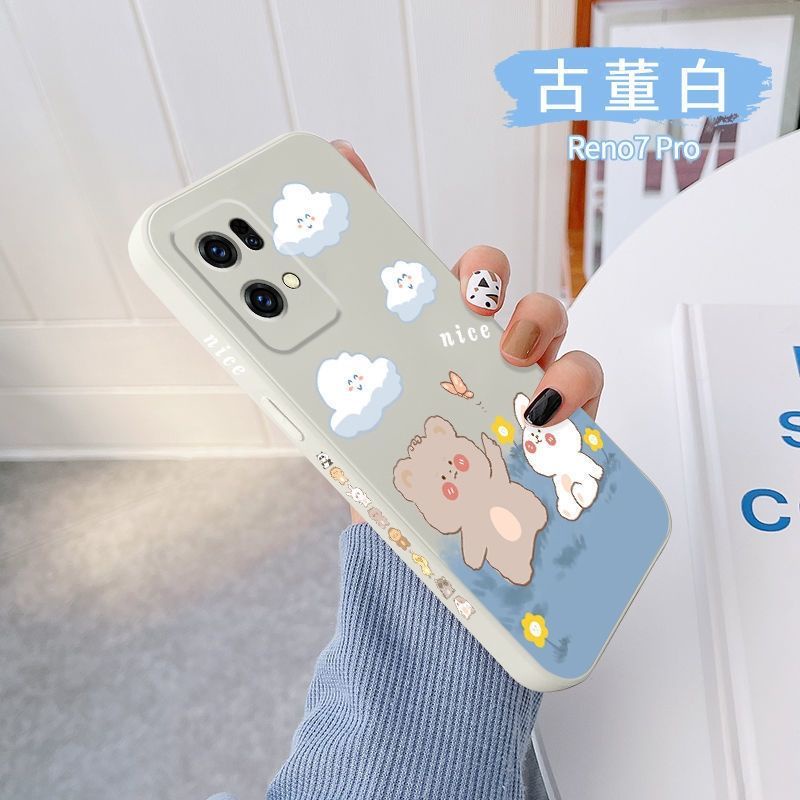 Ốp Điện Thoại Silicon Viền Mềm Hình Gấu/Thỏ Cho oppo RENO6 4G RENO5 RENO6Z RENO4 4G RENO4 4PRO RENO7 RENO7PRO