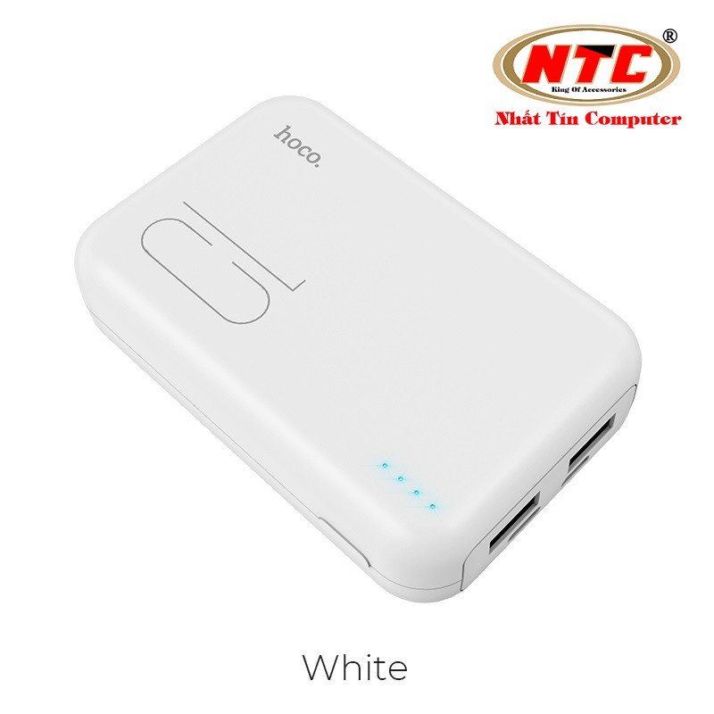 Pin sạc dự phòng Hoco J38 10000mAh - Thiết kế nhỏ gọn, 2 cổng sạc tiện lợi (2 màu) - Hàng chính hãng