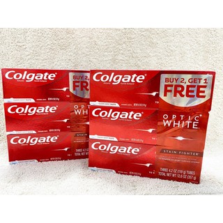 Kem Đánh Răng Colgate Optic White Advanced|Stain Fighter 119g