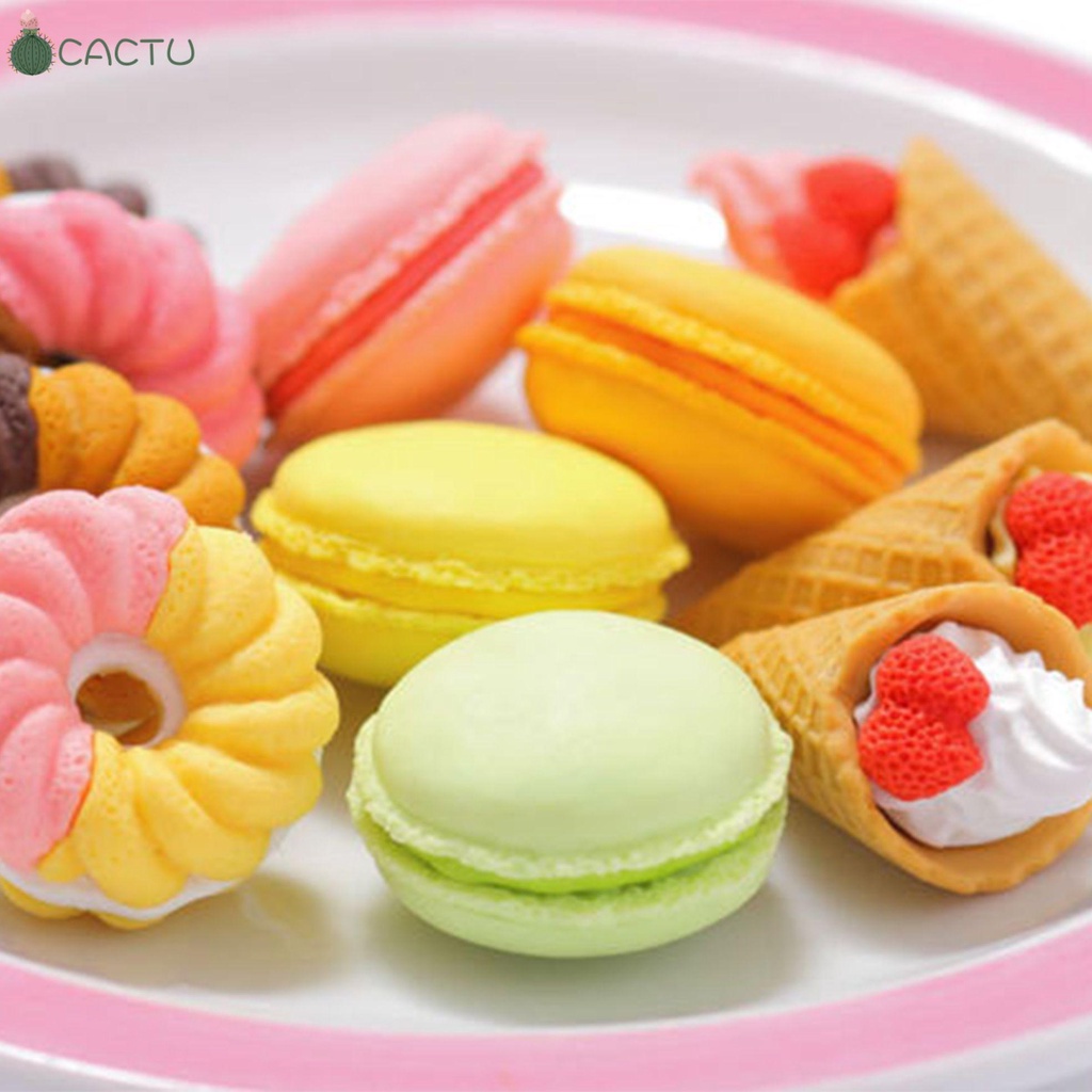 Cục tẩy hình bánh donut macaron hoạt hình xinh xắn dành cho học sinh