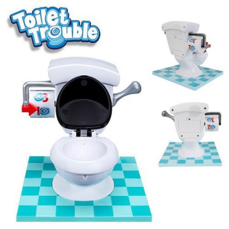 Đồ chơi bồn cầu rắc rối troll phun nước Toilet Truoble ngộ nghĩnh