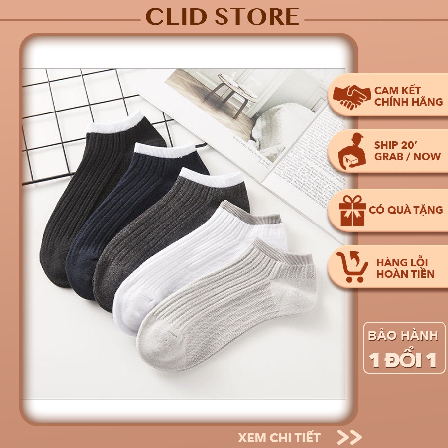 SET 5 ĐÔI TẤT NAM NỮ ĐƠN GIẢN MIX MÀU