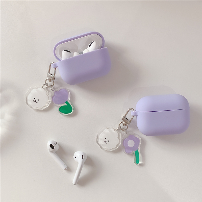 Vỏ Bảo Vệ Hộp Sạc Tai nghe không dây AirPods PRO 4 Mini AirPods 2 AirPods PRO 3 Bằng Silicon Hình Gấu Và Hoa Sang Trọng Ốp