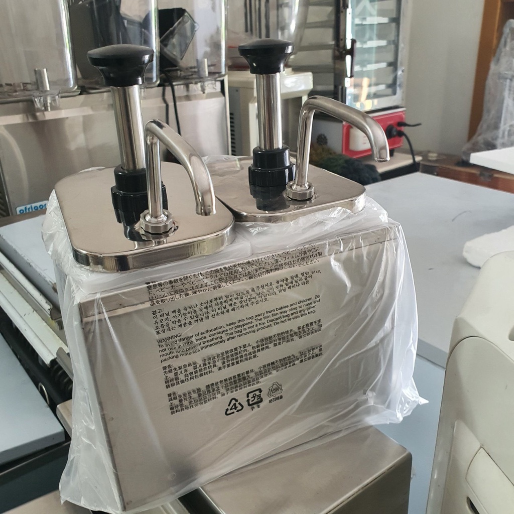 Bình bơm tương ớt, tương cà KFC - Thùng bơm tương inox nhập khẩu