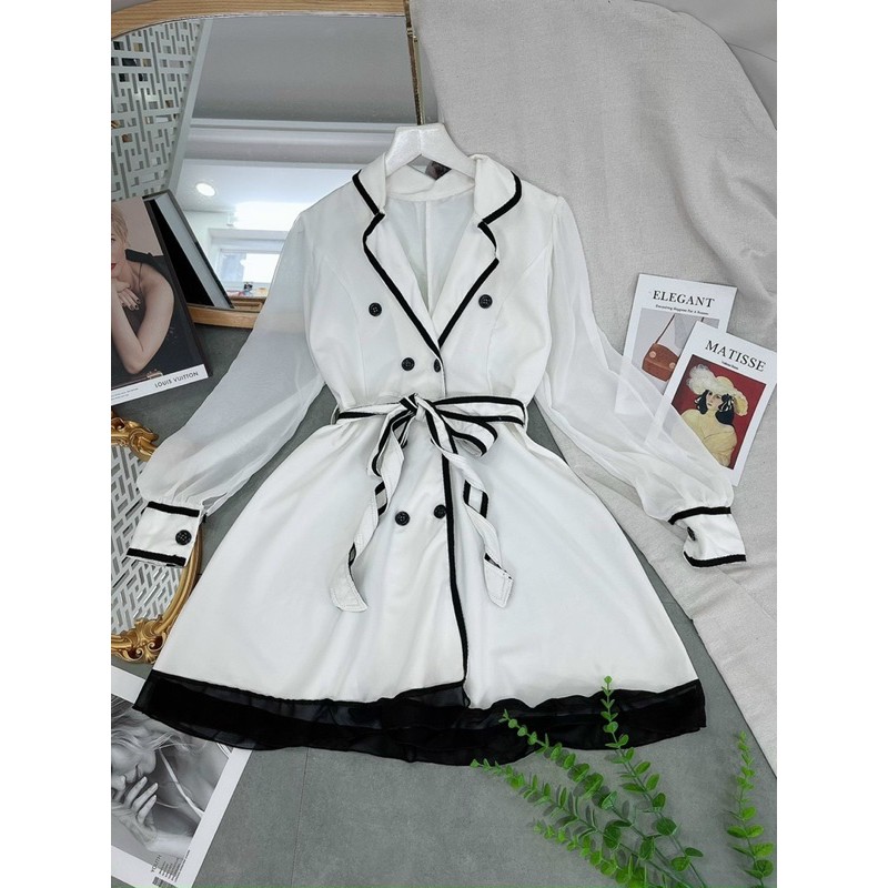 Đầm vest phối nút kèm nịt , Đầm xoè cao cấp ( kèm video) | BigBuy360 - bigbuy360.vn