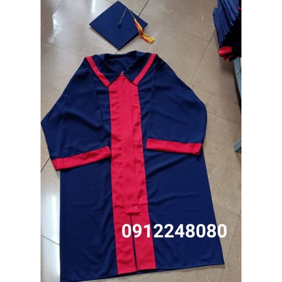 Áo kèm mũ cử nhân tốt nghiệp cấp 2, cấp 3, đại học vải dâu ko nhăn nhàu, mềm mịn hàng cao cấp