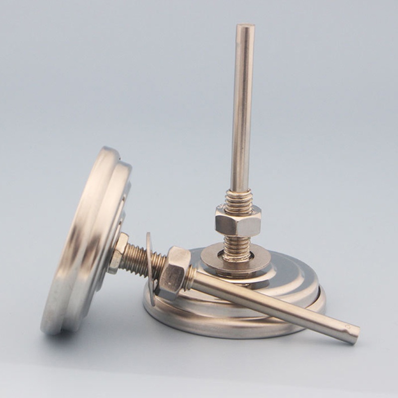 Đồng Hồ Đo Nhiệt Độ Than Nướng Bbq Bằng Thép Không Gỉ Màu Đen