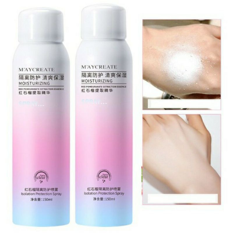 Xịt chống nắng Maycreat không bết dính, thấm nhanh