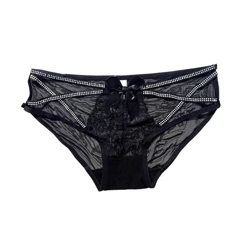Quần Lót Ren Lưng Thấp Đính Đá Gợi Cảm Cho Nữ