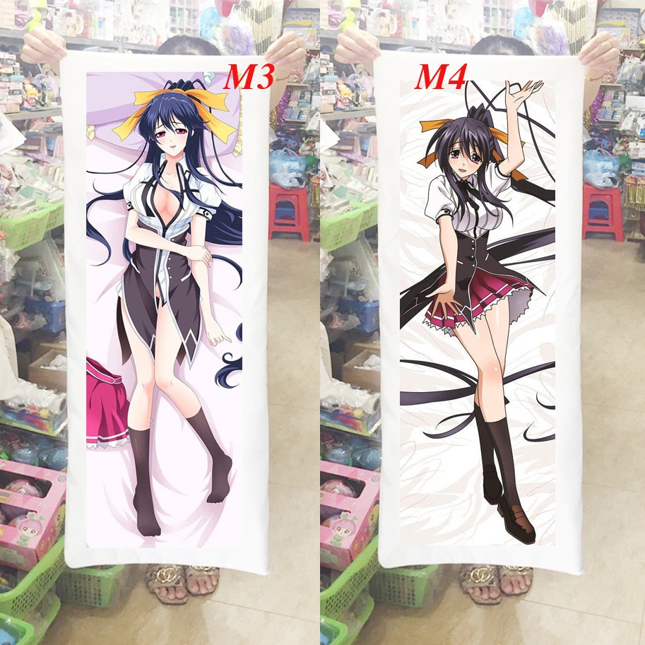 Gối ôm anime Highschool DxD Himejima Akeno Rias Gremory 1mx40cm (Tặng 1 poster hoặc 1 huy hiệu)