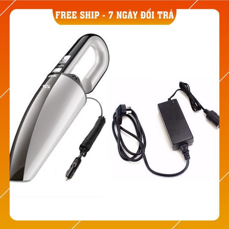 Máy hút bụi cầm tay mini đa năng TCL + Bộ chuyển đổi nguồn dùng được cả trong nhà và trên ôtô