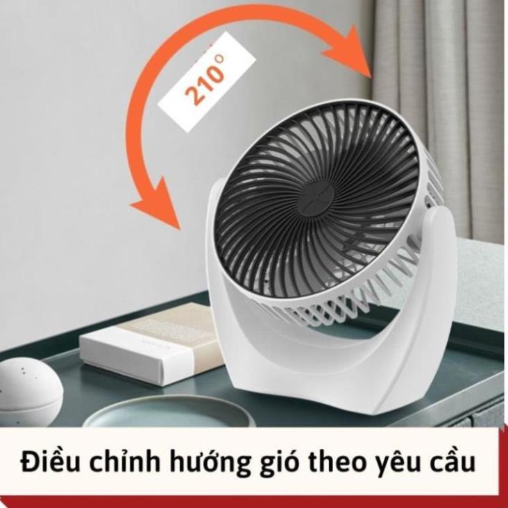 MIỄN SHIP-  Quạt mini để bàn cổng USB di động, động cơ không tiếng ồn để phòng ngủ, xoay 120 độ