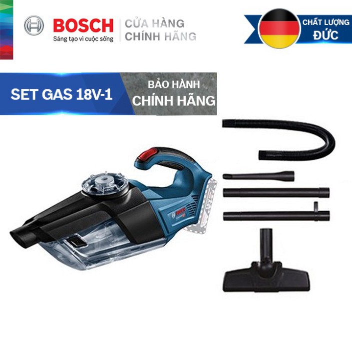 [HÀNG CHÍNH HÃNG] Máy Hút Bụi Bosch GAS 18V-1 SET (1 pin 18V 3.0Ah + sạc) MỚI