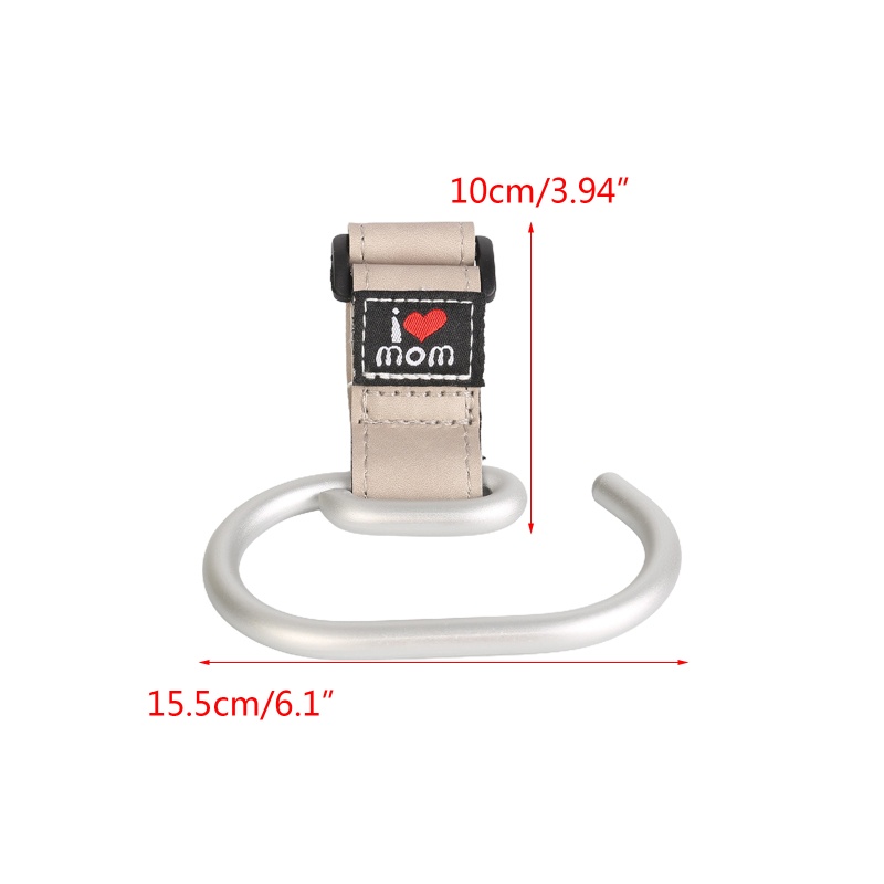 Móc Treo Đồ Gắn Xe Đẩy Em Bé Bằng Kim Loại Màu Nâu / Nâu Chống Biến Dạng