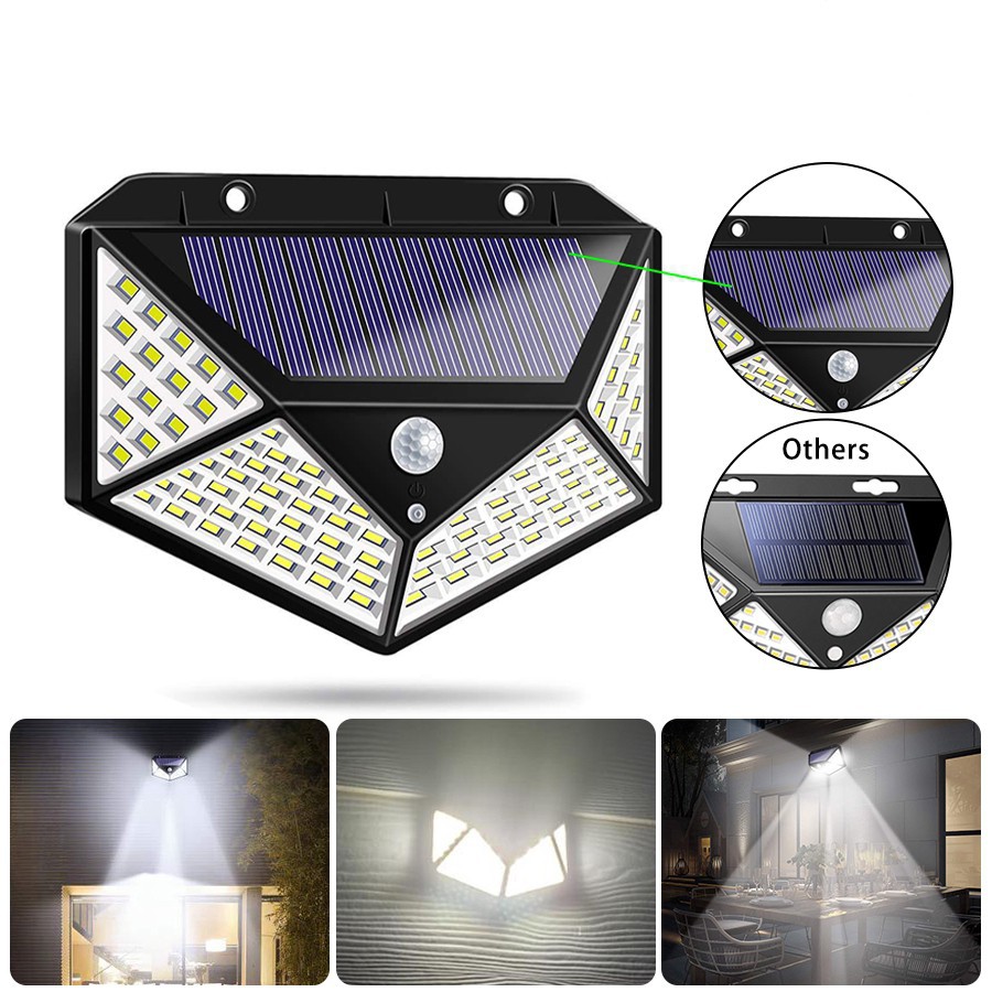 [FREESHIP] Đèn Năng Lượng Mặt Trời 100 Led Bóng Siêu Sáng.