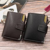 Leather folding material men's wallet