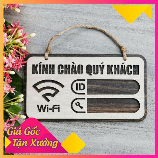 Bảng Gỗ Trang Trí Decor - Mẫu Wifi, Password - Bảng Gỗ Woody