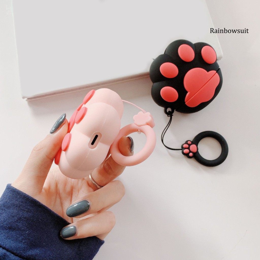 Vỏ bảo vệ hộp sạc tai nghe kiểu chân mèo vui nhộn thời trang thích hợp cho Airpods 1 / 2