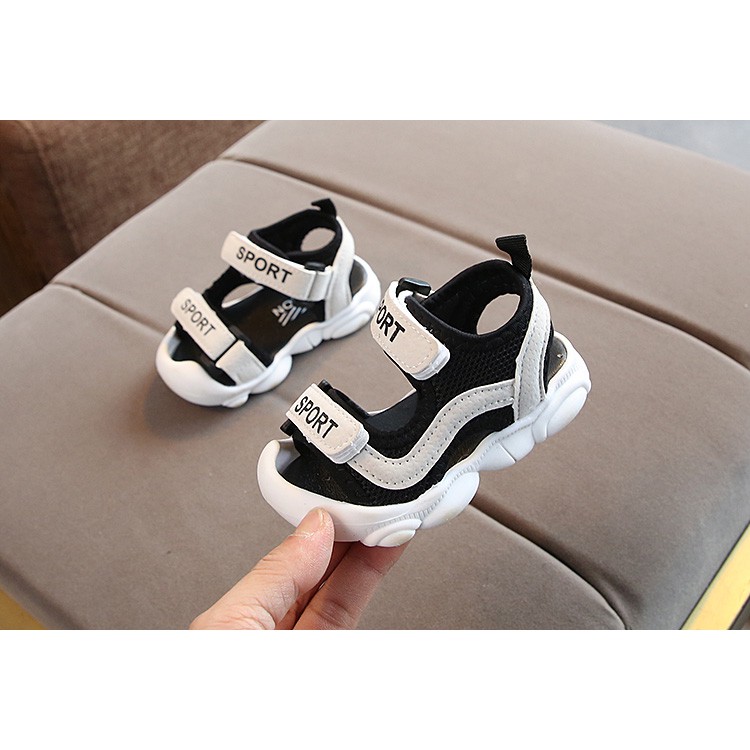 Sandal Bé Trai Bé Gái Đi Học, Dép Tập Đi Chống Vấp, Chất Da PU Cao Cấp Êm Mềm, Bền Nhẹ