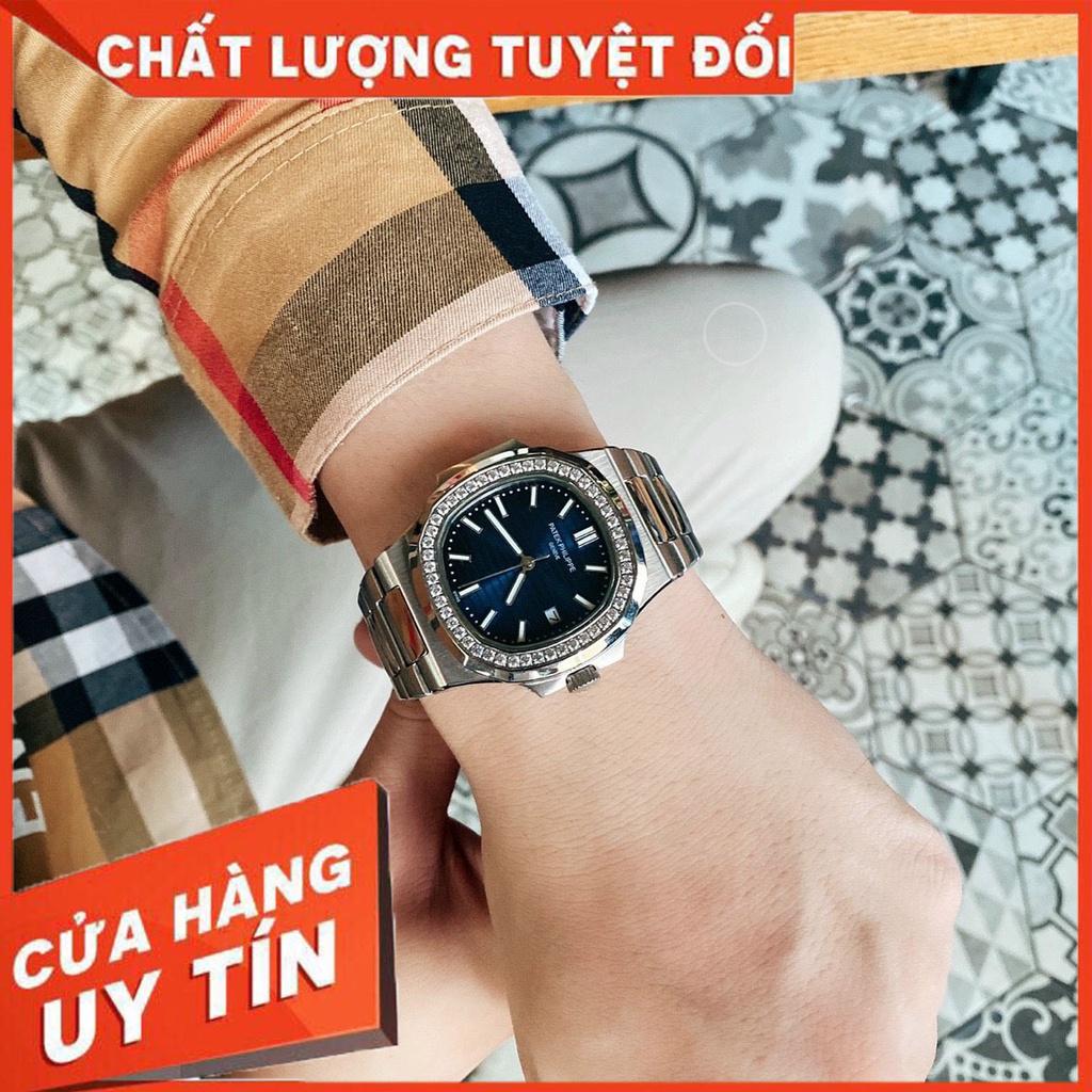 Đồng Hồ Nam Thương Hiệu Patek Philipe Chống Trầy,Chống Nước Cao Cấp 43*43mm,Đồng Hồ Chính Hãng 03
