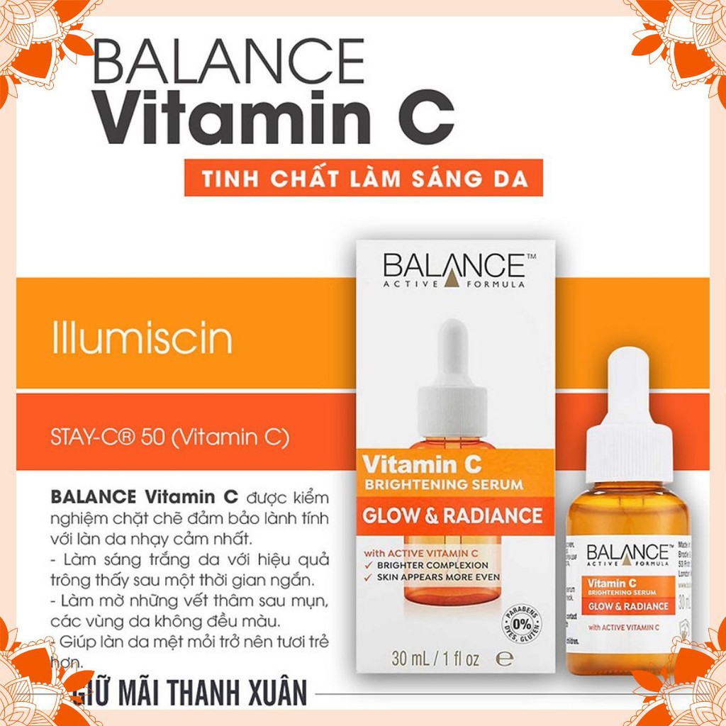 [GIẢM KỊCH SÀN] Serum Trắng Da, Mờ Thâm Balance Active Formula Vitamin C Brightening 30ml [SALE LỚN]