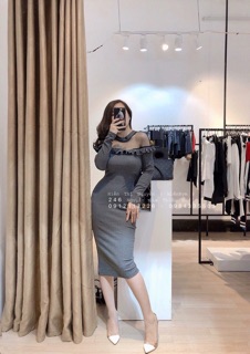 ĐẦM LEN BODY PHA LƯỚI bánh bèo