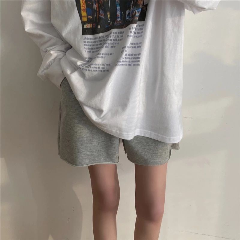 Quần short nữ ulzzang kiểu dáng thể thao chất thun co giãn thoáng mát, quần ống rộng tua kèm video