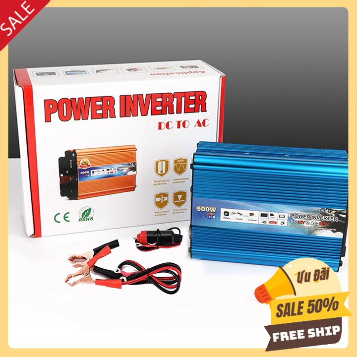 Bộ kích điện ắc quy 12V lên 220V 500W INVERTER