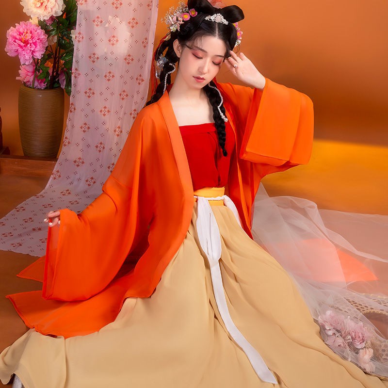 chân váy dàiChân váy✉Xietang Yizhuang [Wenya] Nguyên bản thời nhà Tống Hanfu Daily Long Yuzi Eo một mảnh 4,5m Váy