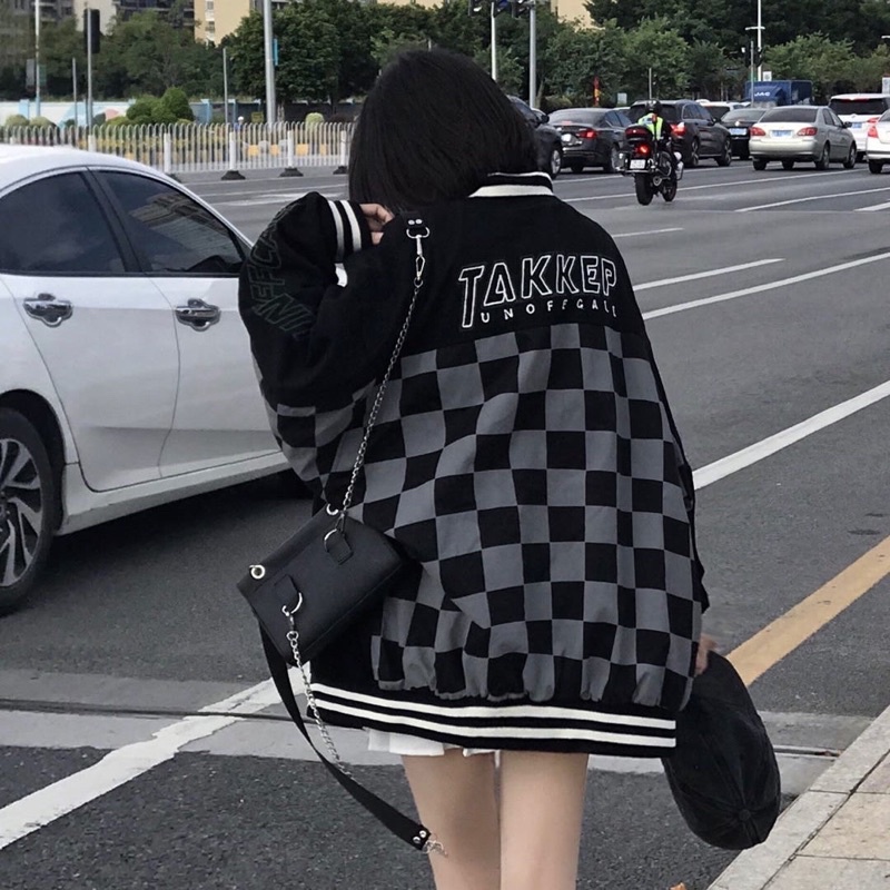 CÓ SẴN ÁO KHOÁC BOMBER BÀN CỜ 2 LỚP ( KÈM ẢNH THẬT)