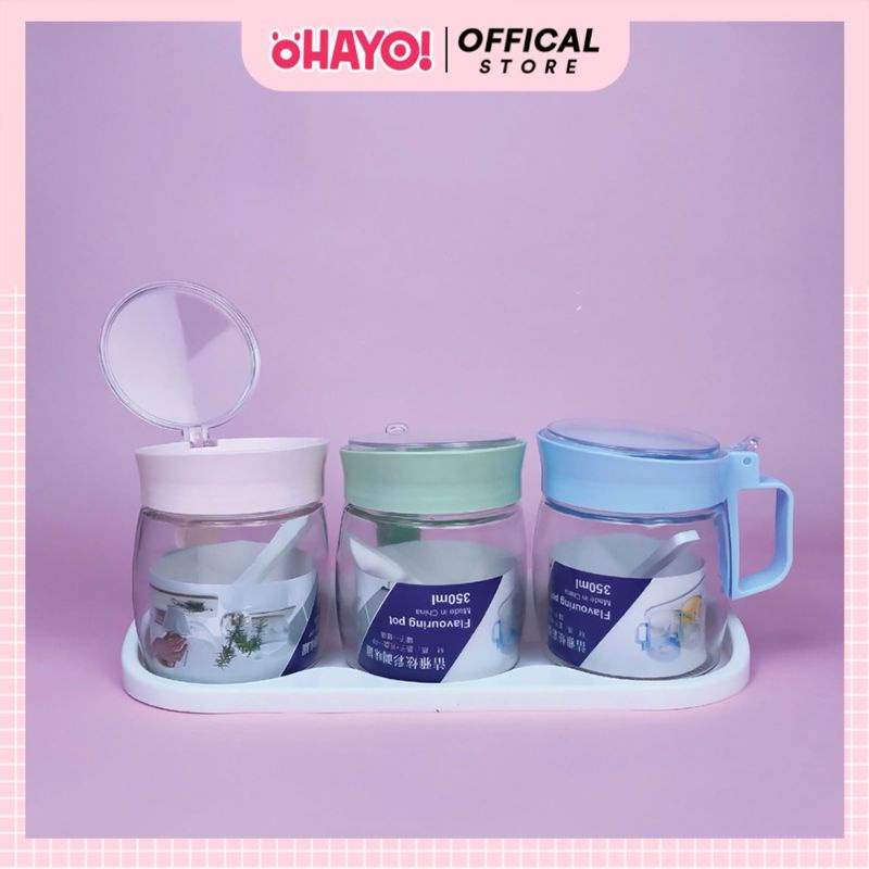 Hũ Gia Vị,Lọ Gia Vị Thủy Tinh Set 3 Chiếc ( Hàng Cao Cấp)