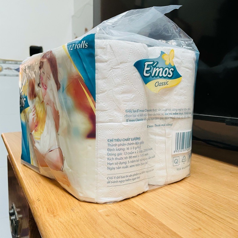 Khăn giấy vệ sinh EMOS 12 cuộn