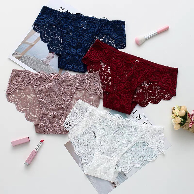 Quần lót nữ LENABRA,QL6407- quần lót ren điệu sexy mềm mịn có nơ