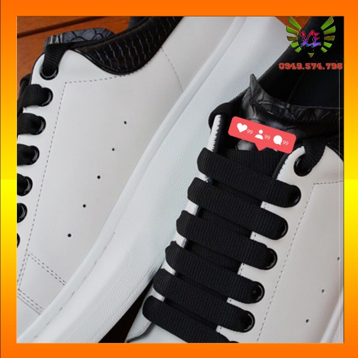 Giày sneaker trắng dây đen đế bằng vân cá sấu giày trắng dây đen siêu hot ( Hỗ Trợ Đổi Trả) | BigBuy360 - bigbuy360.vn