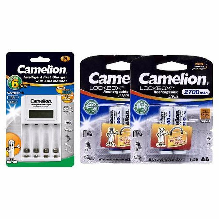 Bộ sạc pin Camelion BC1012 + 4 pin sạc AA 2700mAh