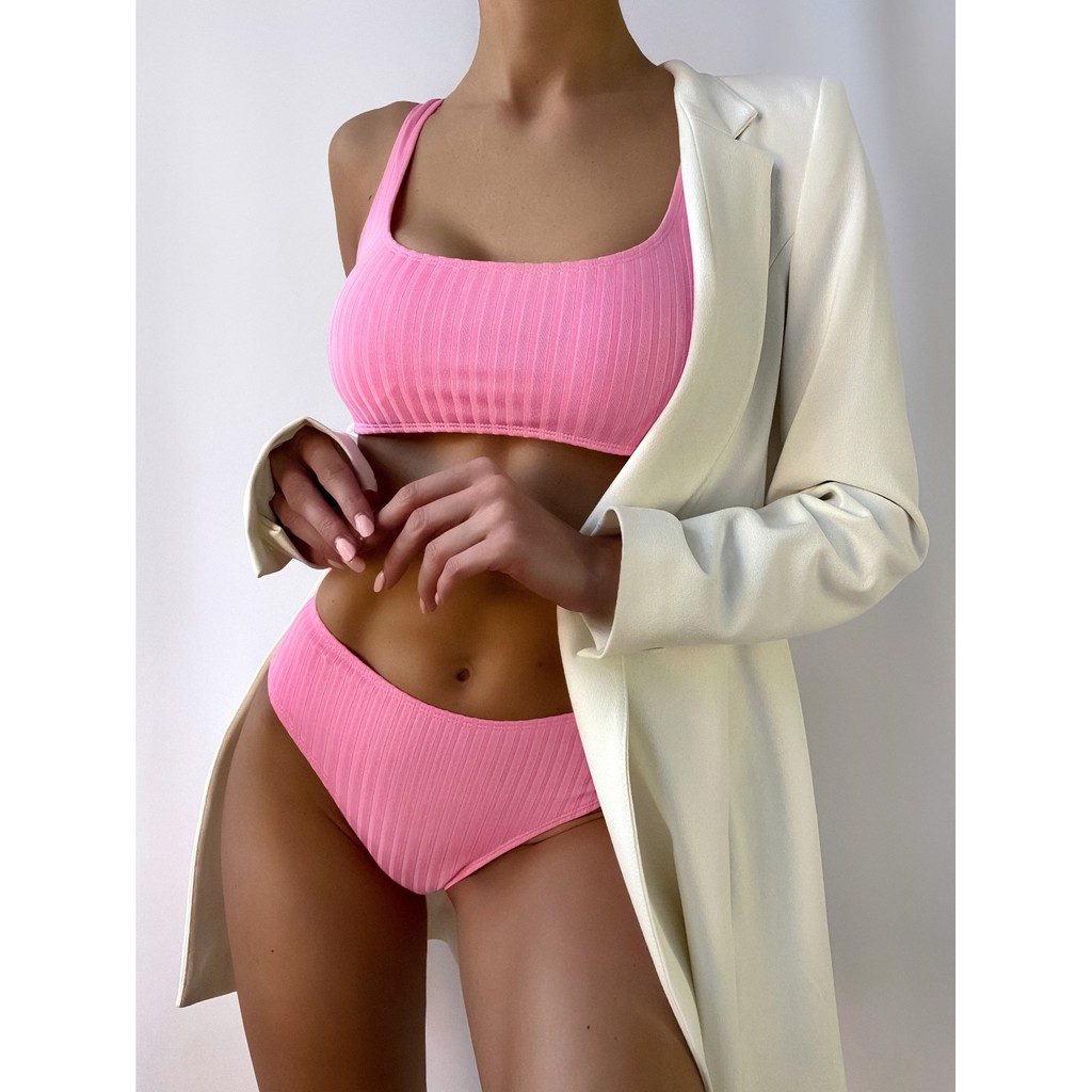 Bộ Bikini Hai Mảnh Màu Hồng Cho Nữ Px65 | BigBuy360 - bigbuy360.vn