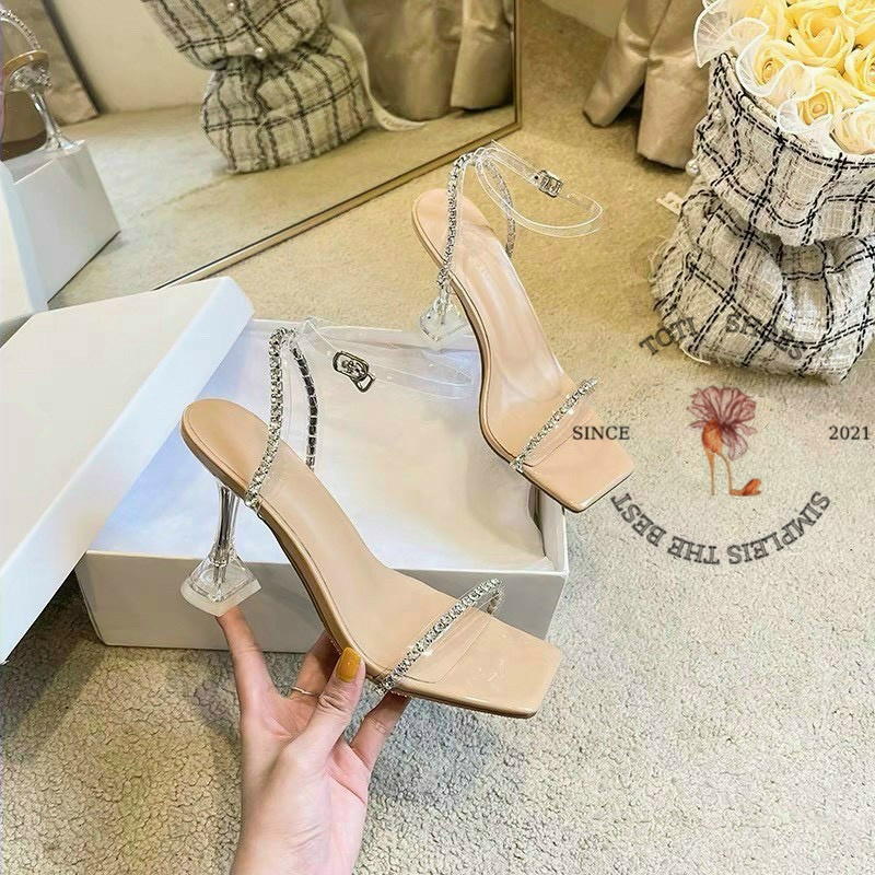 GIÀY THỜI TRANG TOTIIE SHOES - SANDAL CAO GÓT MŨI VUÔNG 9 PHÂN - G2209360